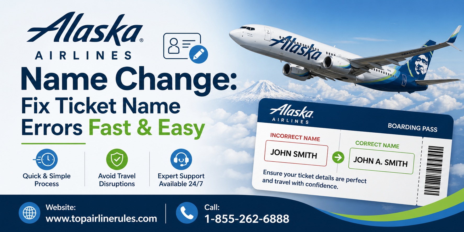 Alaska Airlines Name Change: Fix Ticket Name Errors Fast & Easy 