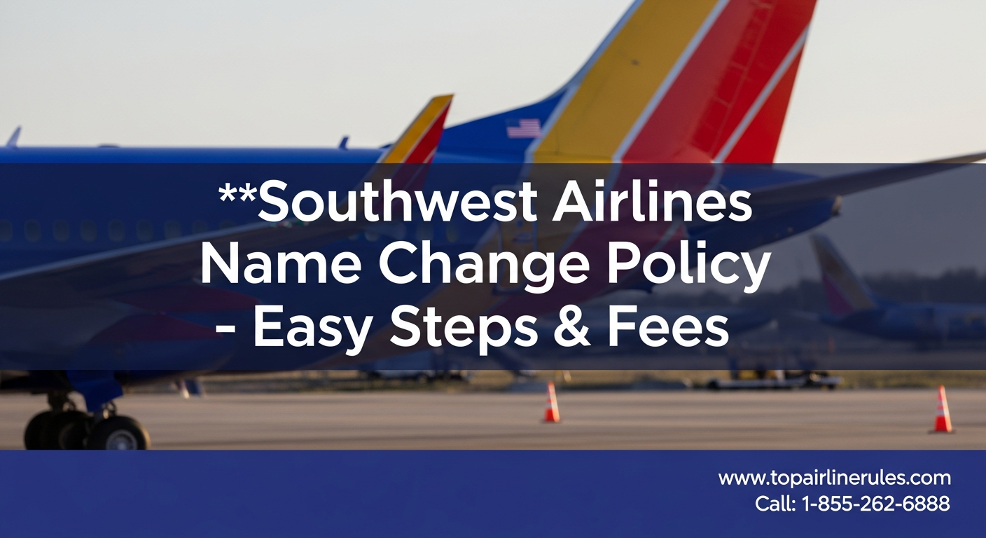 Southwest Airlines Name Change Policy – Easy Steps & Fees
